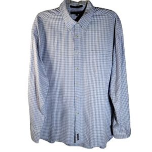 Tommy Hilfiger blue check plaid button down shirt
